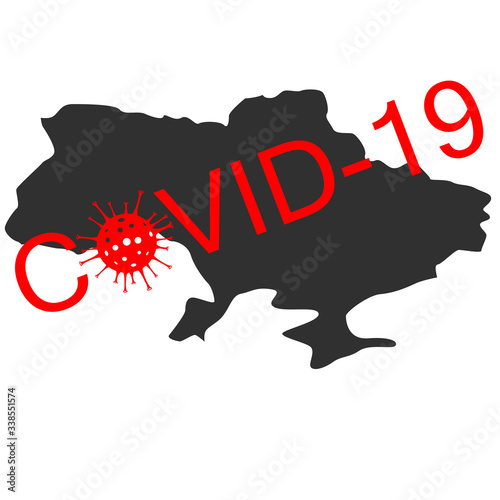 Coronavirus Ukraine concept design vector illustration graphic.