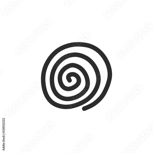 swirl sketch doodle icon, vector illustration