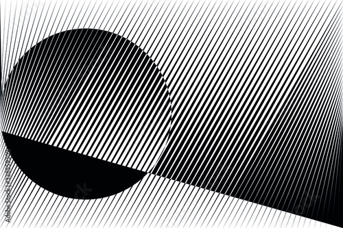 Abstract halftone lines background, geometric dynamic pattern, vector modern design texture.