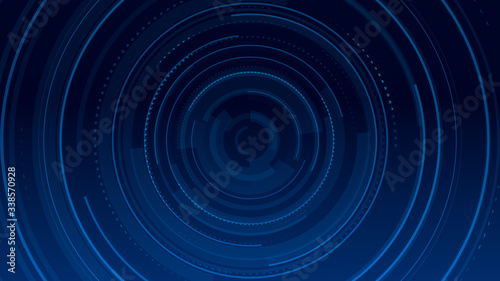 Circle blue technology Hi-tech background. Abstract graphic digital future concept design.