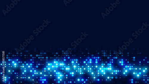 Wallpaper Mural Dot blue pattern screen led light gradient texture background. Abstract  technology big data digital background. 3d rendering. Torontodigital.ca