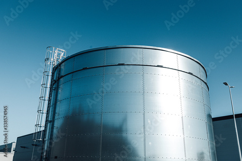 Metal industrial tank for water or fuel photo