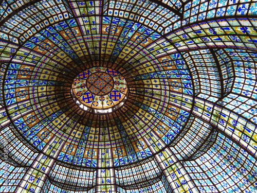  interior design, mosaic, ceiling, beautiful lamp, Paris