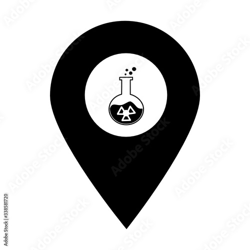 Poison location map pin icon. Element of map point for mobile concept and web apps. Icon for website design and development, app development. Premium hospital, clinic, pharmacy, laboratory icon sign