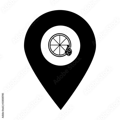 Vitamin location map pin icon. Element of map point for mobile concept and web apps. Icon for website design and development, app development. Premium hospital, clinic, pharmacy icon sign