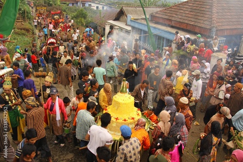 Fototapeta Villagers Celebrating Grebeg Besar Demak