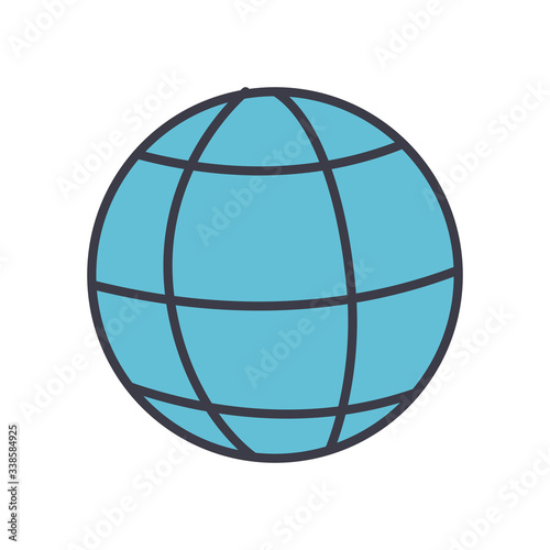 global sphere icon  flat style