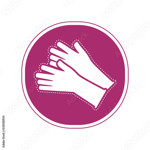 Sticker of a medical gloves icon