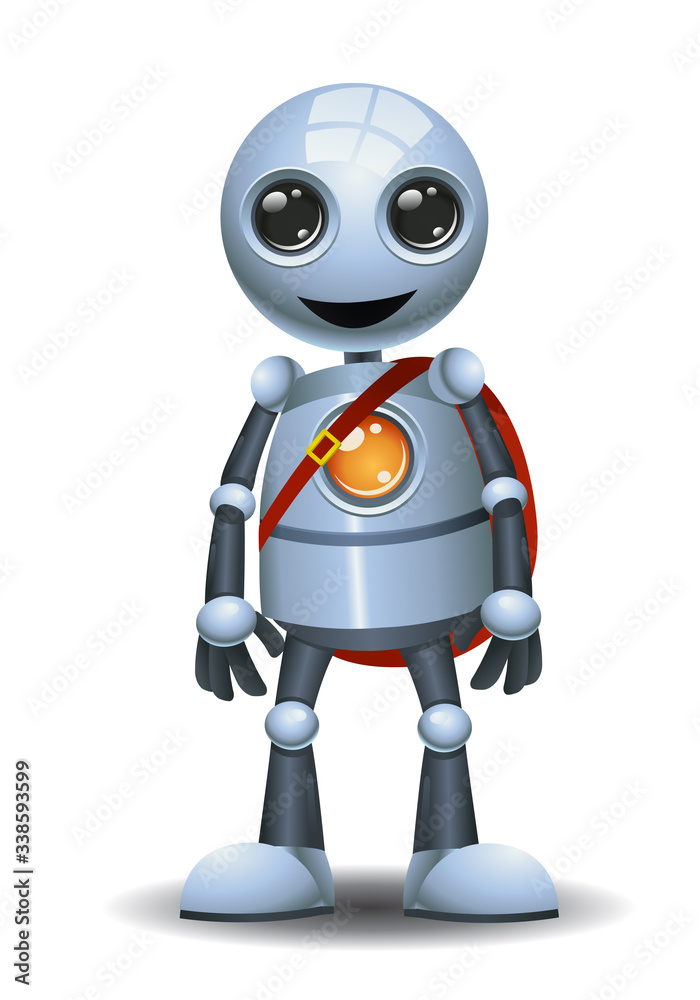 3d illustration of little robot carry back pack representing educational grades 3d illustration of little robot carry back pack representing educational grades