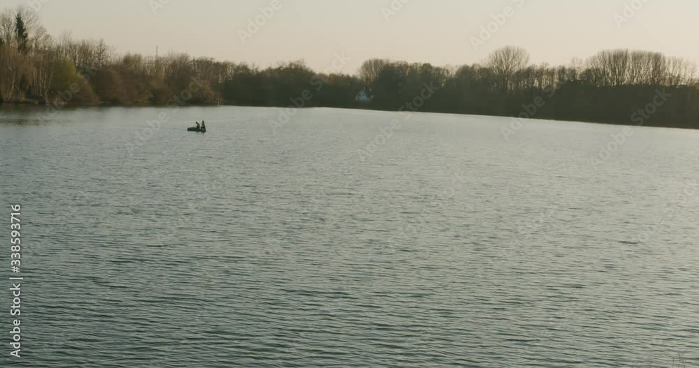 romantic date on the lake in a ship at sunset romantic date on the lake in a ship at sunset