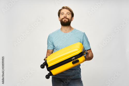 Male tourist suitcase on vacation passenger © SHOTPRIME STUDIO