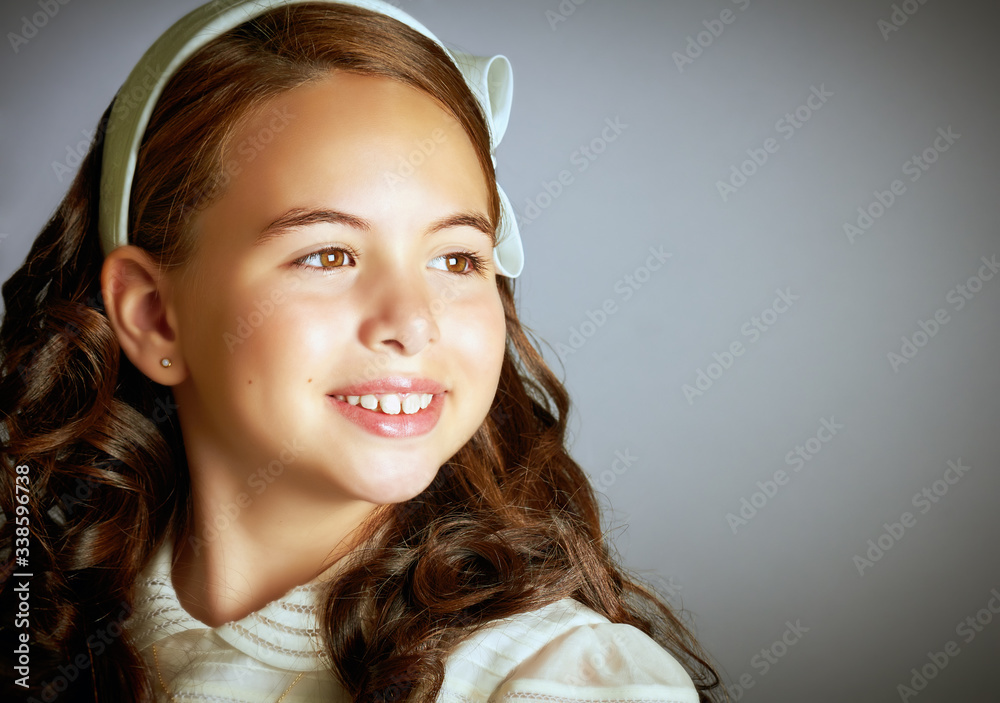 Gorgeous young girl dressed in white Gorgeous young girl dressed in white