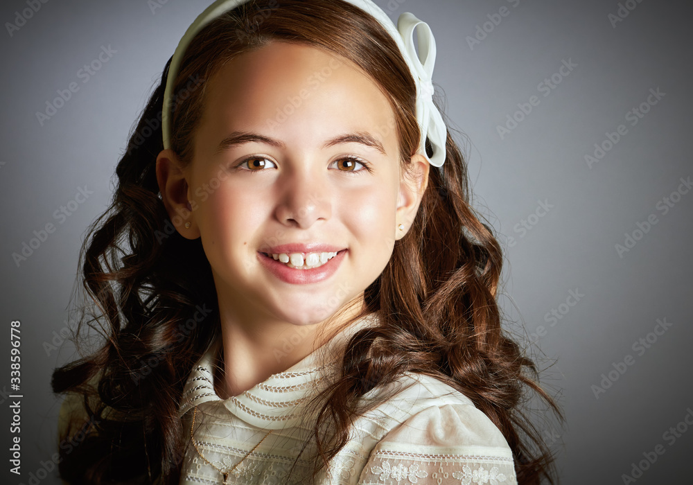 Gorgeous young girl dressed in white Gorgeous young girl dressed in white