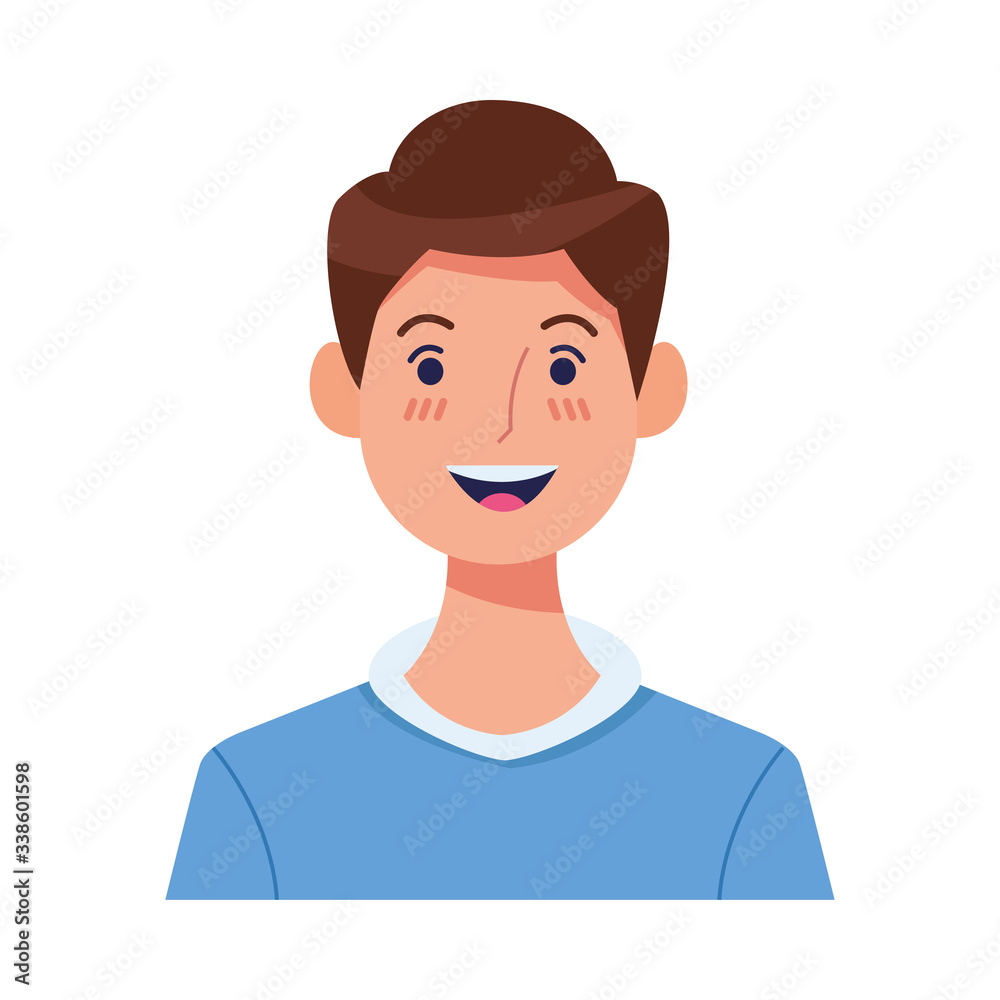 young man avatar character icon young man avatar character icon