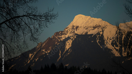 sunrise in the mountains