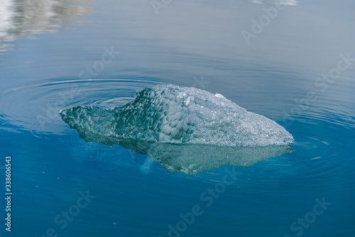 Big blue piece of ice in Arctic sea