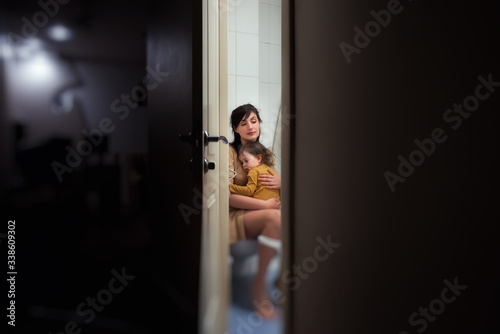 Relations mom and daughter. Mom cannot stay alone for even a minute, even in the toilet.