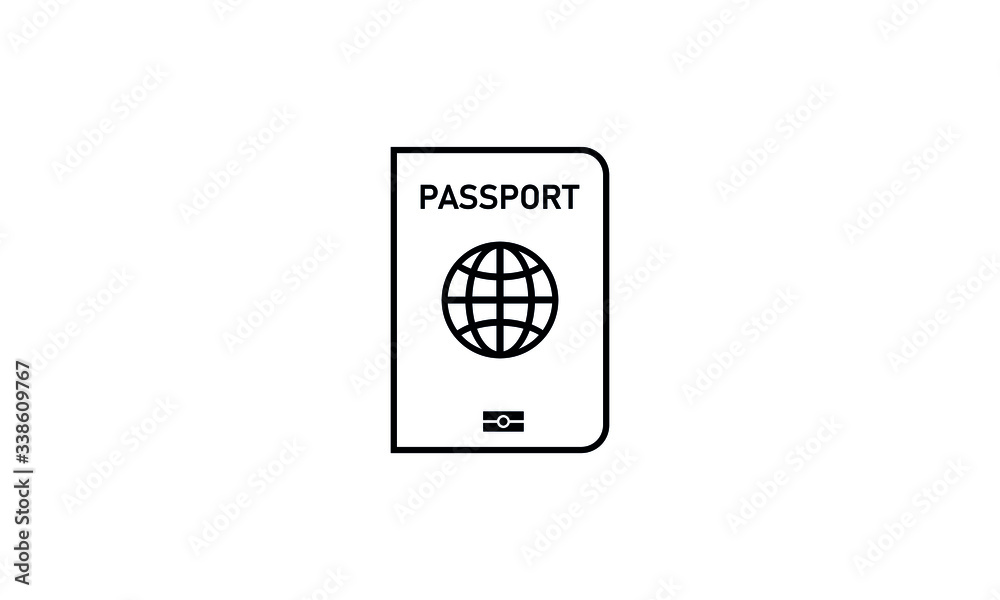Passport icon,international passport cover template. Passport icon,international passport cover template.