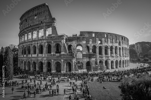 ROME, LAZIO / ITALY - JANUARY 02 2020: Colosseum