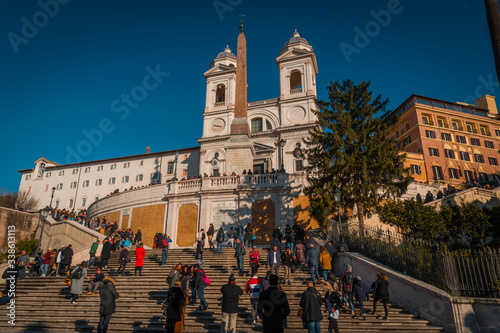 ROME, LAZIO / ITALY - JANUARY 02 2020: Rome streets photo