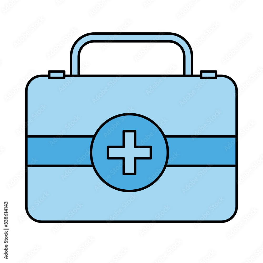 medical kit drugs isolated icon medical kit drugs isolated icon