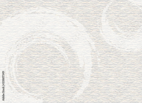 Pattern used for Japanese style background. Japanese style background pattern.
背景：和柄 和風 伝統 テクスチャ 屏風 ふすま 筆 丸 模様 灰色