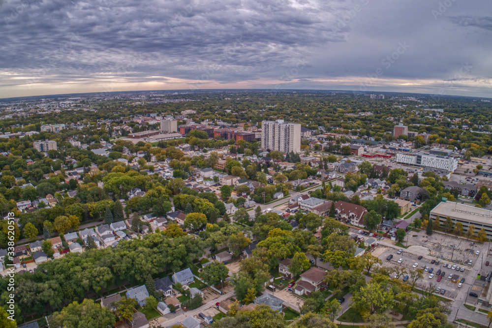 Aerial View of Downtown Winnipeg, Manitoba