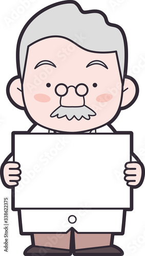 フリップを持つ博士