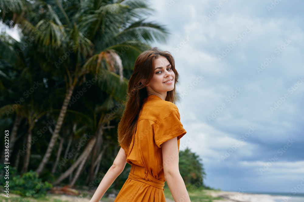 woman nature green trees summer vacation woman nature green trees summer vacation