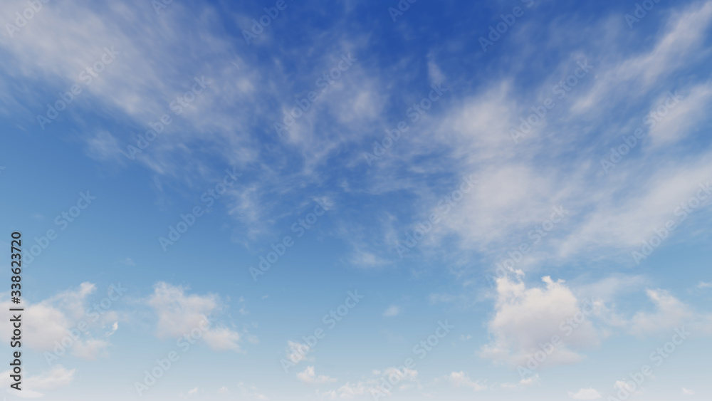 Fototapeta premium Cloudy blue sky abstract background, blue sky background with tiny clouds