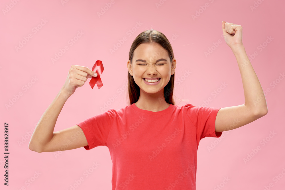happy young woman showing ok sign happy young woman showing ok sign