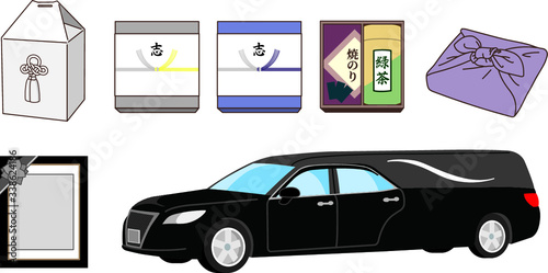 葬儀　霊柩車　葬式用品01