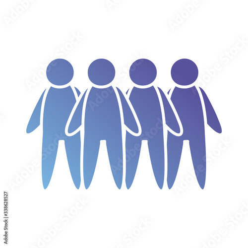 pictogram group of persons icon, gradient style photo