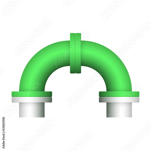 Pipe icon and flange fitting for pipeline connection with valve and other pipe. For transportation liquid or gas i.e.crude, oil, natural gas, sewage, wastewater. Also for plumbing and irrigation.