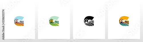 Farm On Letter Logo Design G