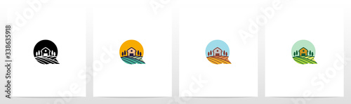 Farm On Letter Logo Design Q