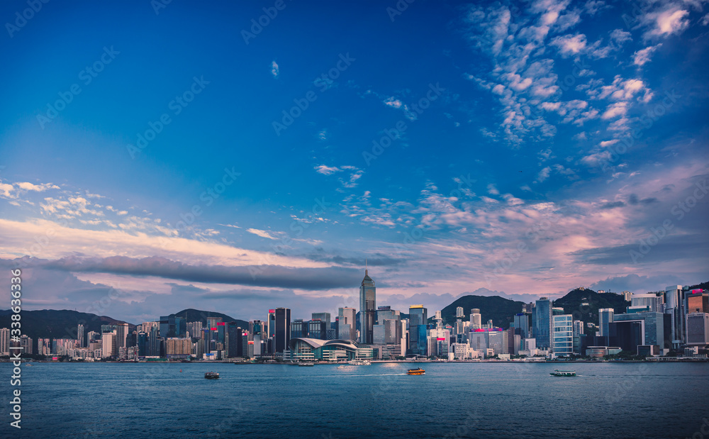 Hong Kong Victoria Harbour view; Hong Kong Cityscape