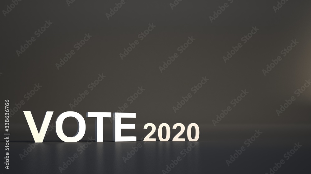 vote concept 3d render. vote signature, text on graybackground. vote concept 3d render. vote signature, text on graybackground.