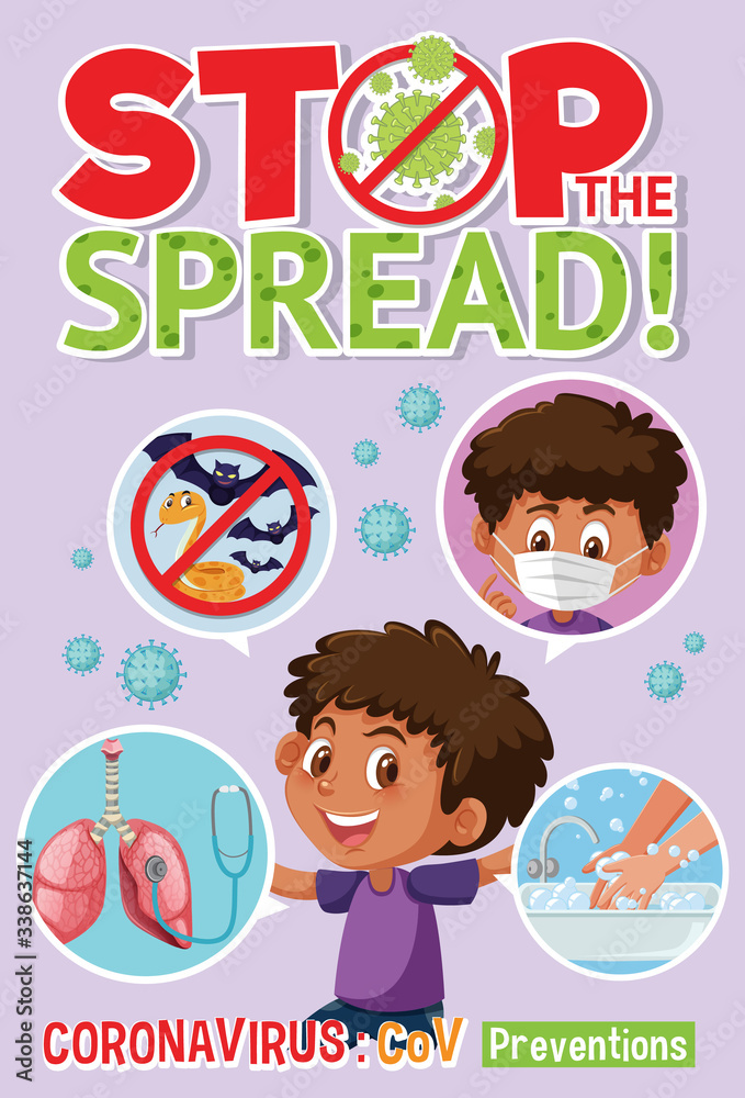 Corona virus prevention infographic Corona virus prevention infographic