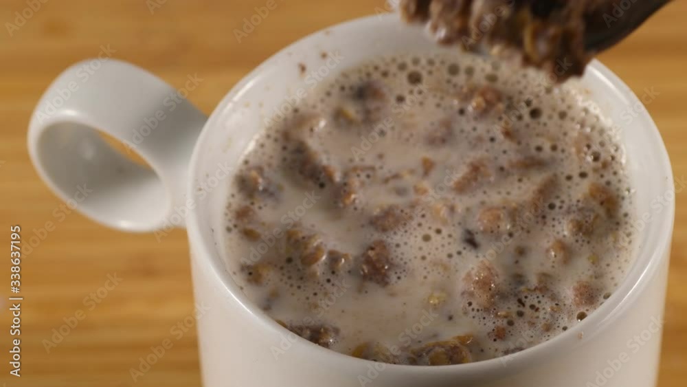 milk and muesli for an energetic breakfast milk and muesli for an energetic breakfast