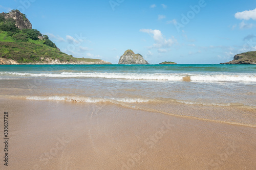 Beautiful view of Baia do Sueste at Fernando de Noronha Marine National Park  a Unesco World Heritage site  Pernambuco  Brazil