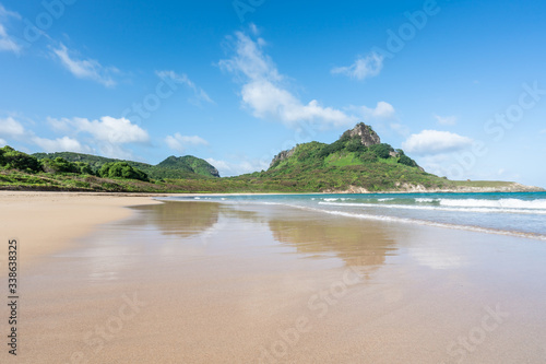 Beautiful view of Baia do Sueste at Fernando de Noronha Marine National Park, a Unesco World Heritage site, Pernambuco, Brazil