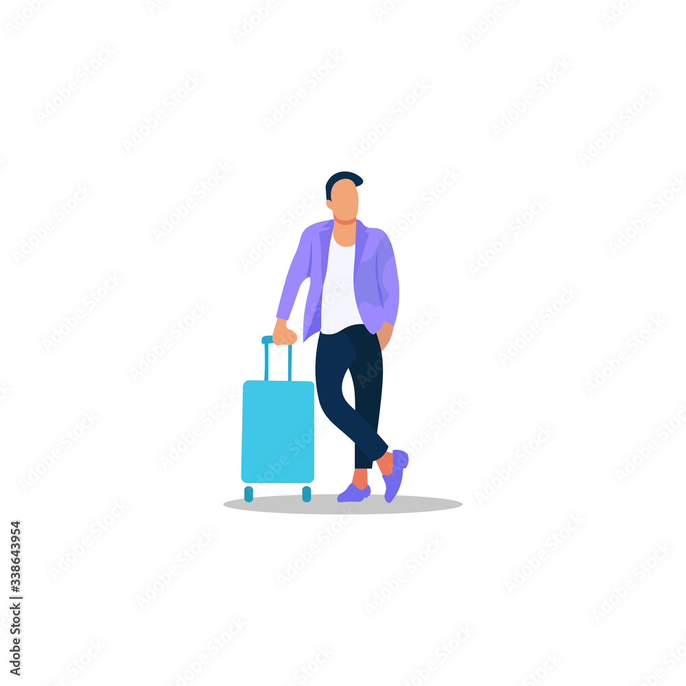 illustration design template of a person with a suitcase illustration design template of a person with a suitcase