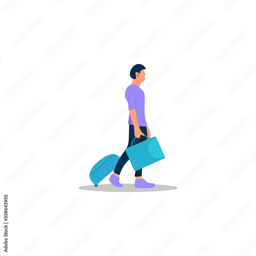 illustration design template of a person with a suitcase illustration design template of a person with a suitcase