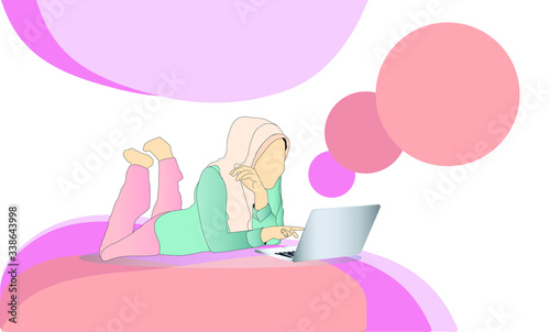 Self employed concept,convenient workplace for freelancer or workers remotely working from home