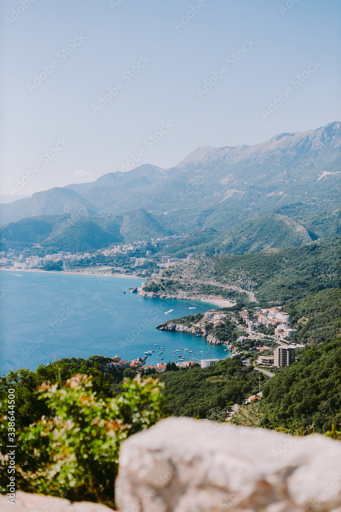 sea view with mountains in budva