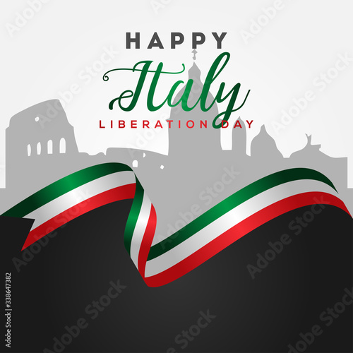 Italy Liberation Day Vector Design Illustration