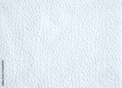 Close-up texture of white color tissue paper background abstract. Detail texture of pattern with free space copy for text.