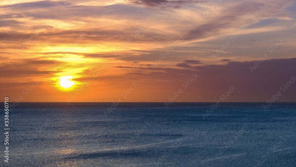 Sunset on the Pacific Ocean