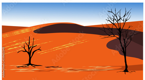 desert landscape for background and illustration